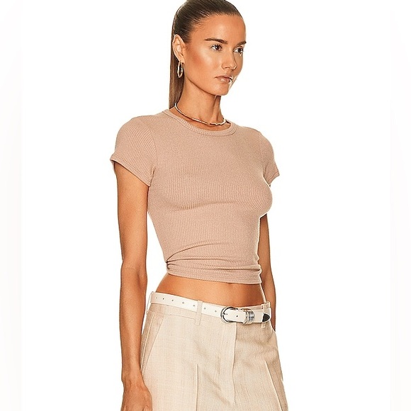 SABLYN Yael Ribbed Tee In Honey Women’s Size Small Short Sleeve - Picture 2 of 12